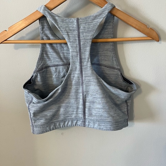 Outdoor Voices Techsweat Move Free Crop Top Sports Bra Gray Large - Picture 6 of 7